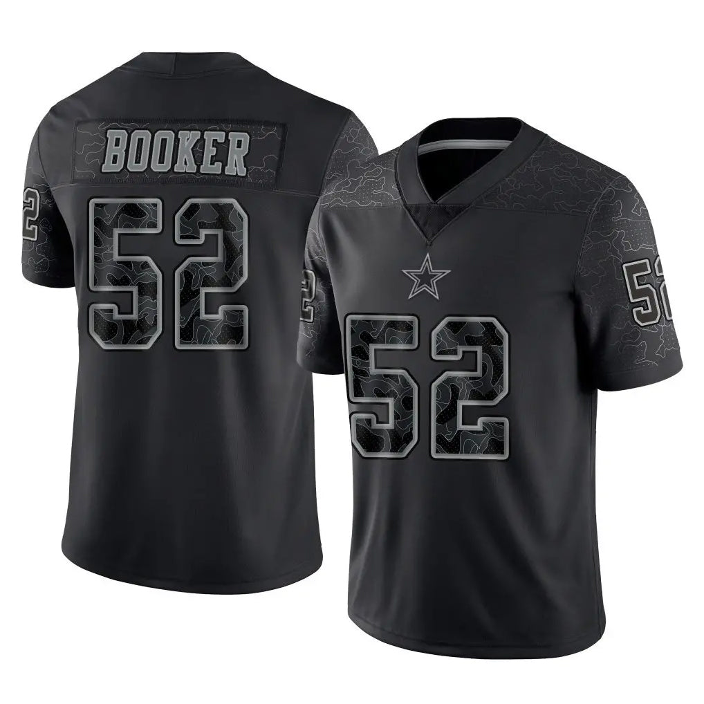 My Store D.Cowboys #52 Tyler Booker Player Black Limited Reflective Home Game Stitched Jerseys