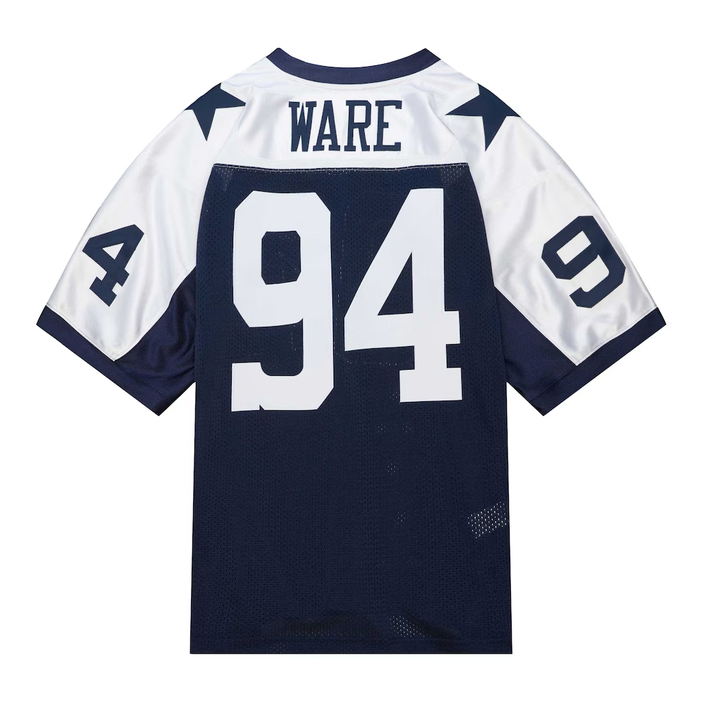 My Store D.Cowboys #94 DeMarcus Ware Mitchell & Ness Navy 2011 Authentic Throwback Retired Player Puhic Stitched Jerseys