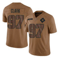 My Store D.Cowboys #97 Kenny Clark Player Brown Salute to Service Limited Home Game Stitched Jerseys