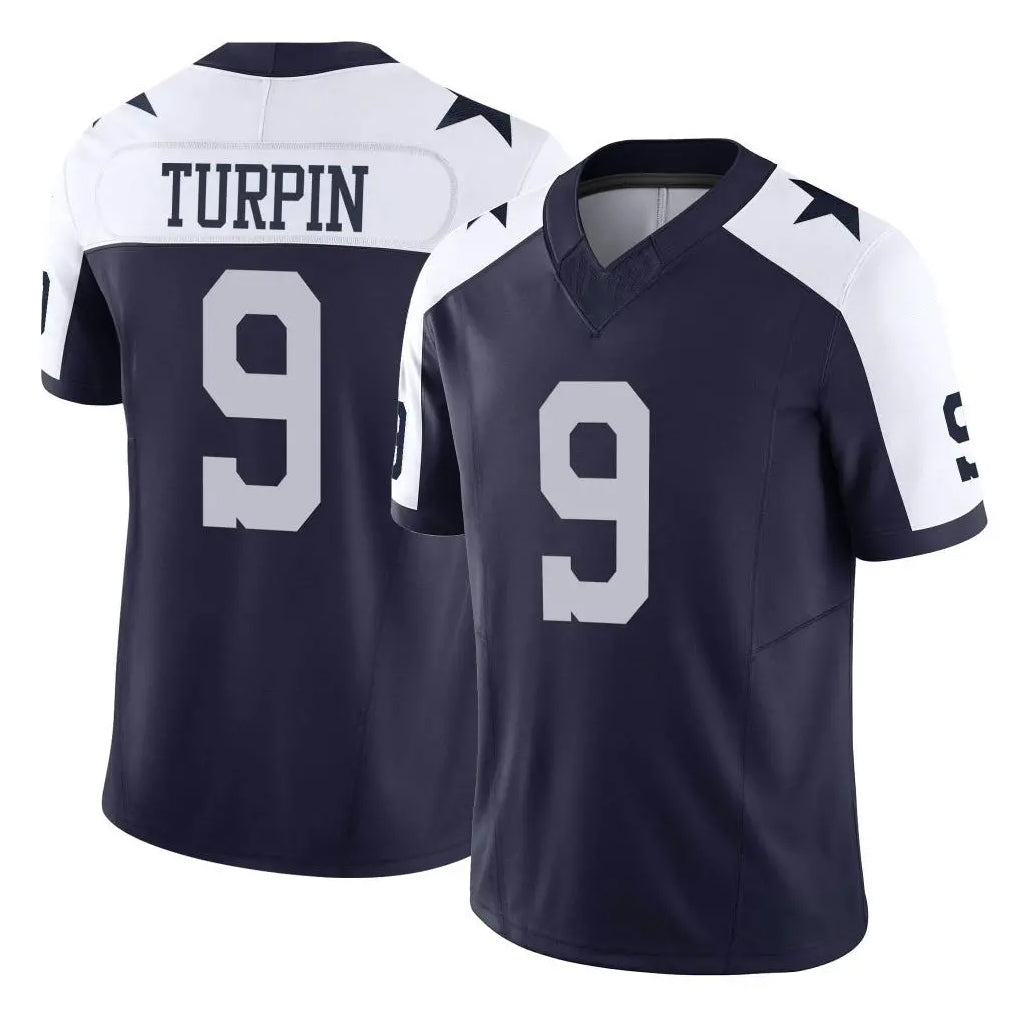 My Store D.Cowboys #9 KaVontae Turpin Player Navy-White Limited Alternate Vapor F.U.S.E. Home Game Stitched Jerseys