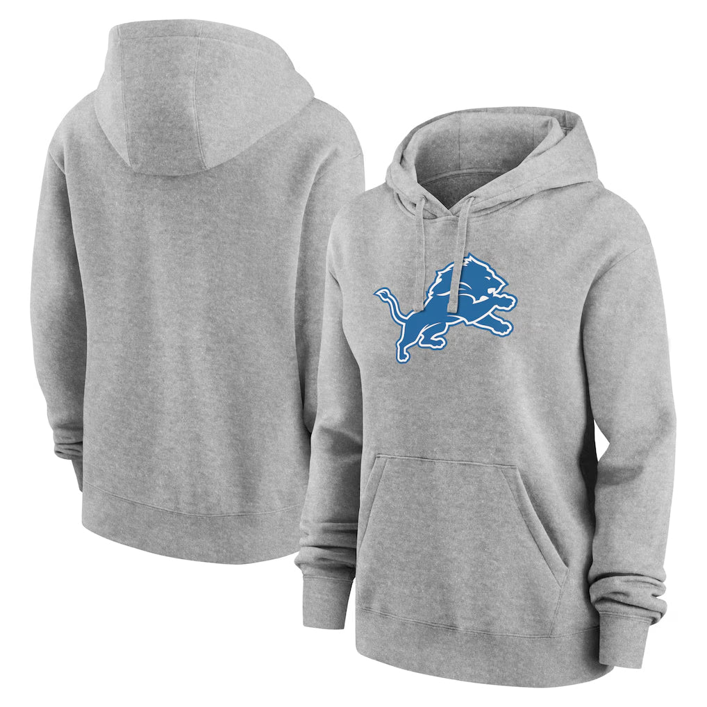 My Store D.Lions Gray Pullover Hoodies Limited Blank Player Stitched Jerseys