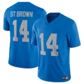 My Store D.Lions #14 Amon-Ra St. Brown Player Blue Vapor F.U.S.E. Limited Stitched Jerseys