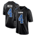 My Store D.Lions #4 D.J. Reed Player Black Fashion Home Game Stitched Jerseys