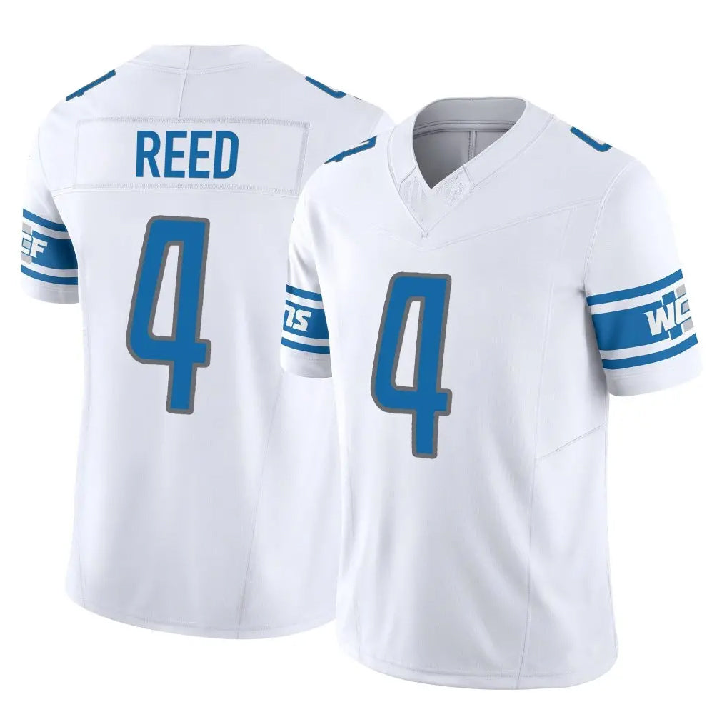 My Store D.Lions #4 D.J. Reed Player White Vapor F.U.S.E. Limited Home Game Stitched Jerseys