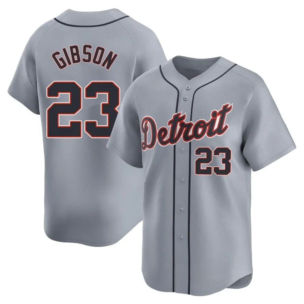 My Store D.Tigers #23 Kirk Gibson Player Gray Home Limited Stitched Jerseys