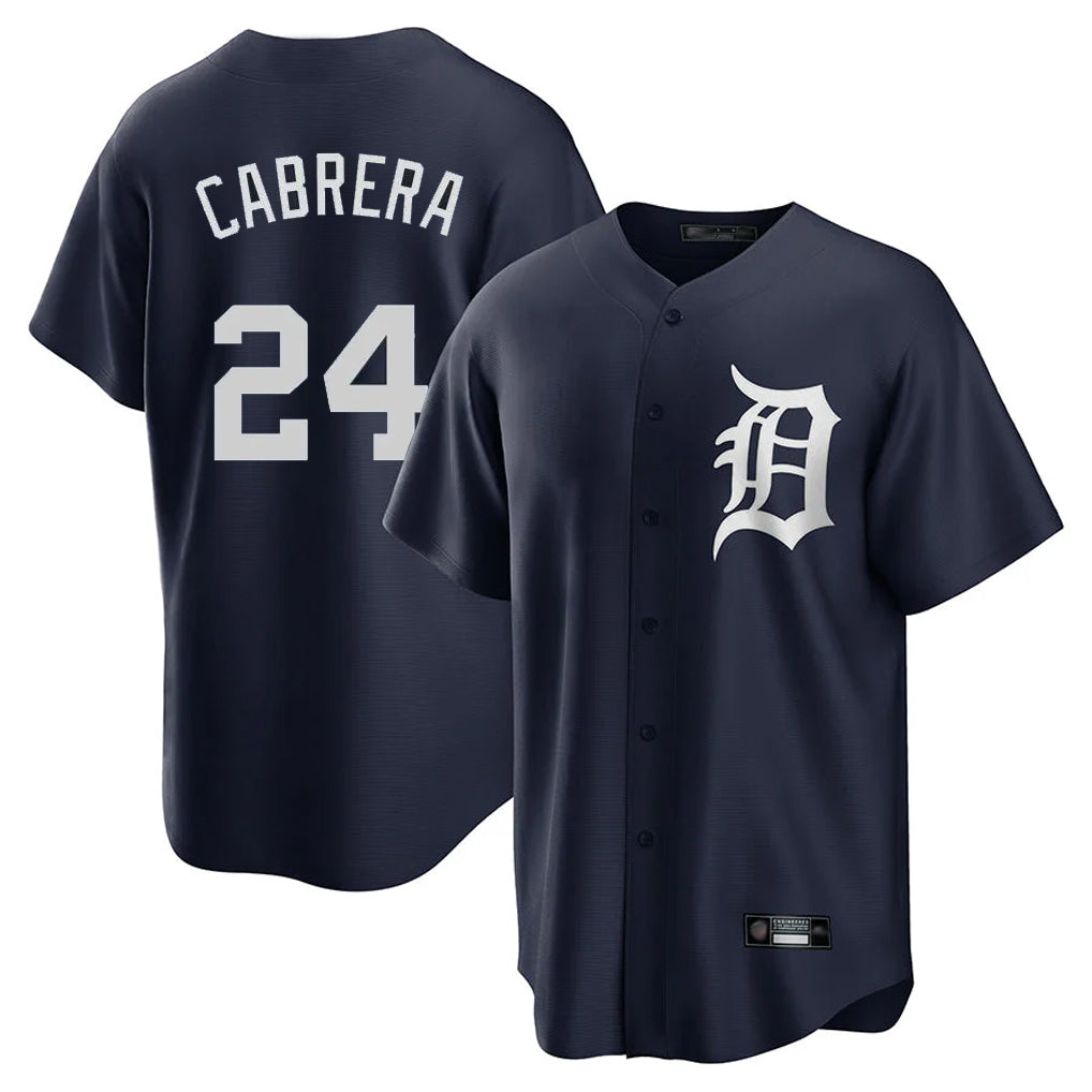 My Store D.Tigers #24 Miguel Cabrera Player Navy Game Home Stitched Jerseys