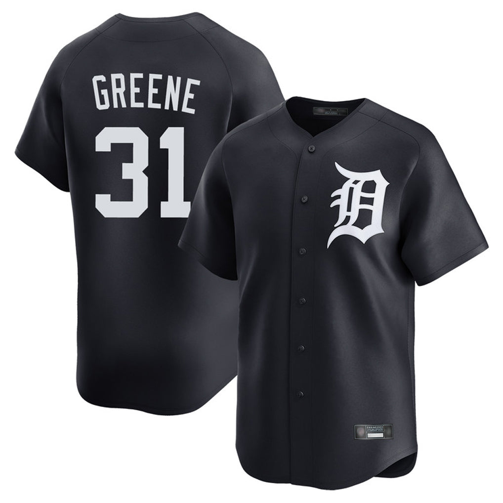 My Store D.Tigers #31 Riley Greene Player Navy Home Limited Game Stitched Jerseys