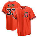 My Store D.Tigers #33 Colt Keith Player Orange Home Game Stitched Jerseys