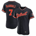 My Store D.Tigers #7 Kevin McGonigle Player Navy Limited Elite Home Game Stitched Jerseys
