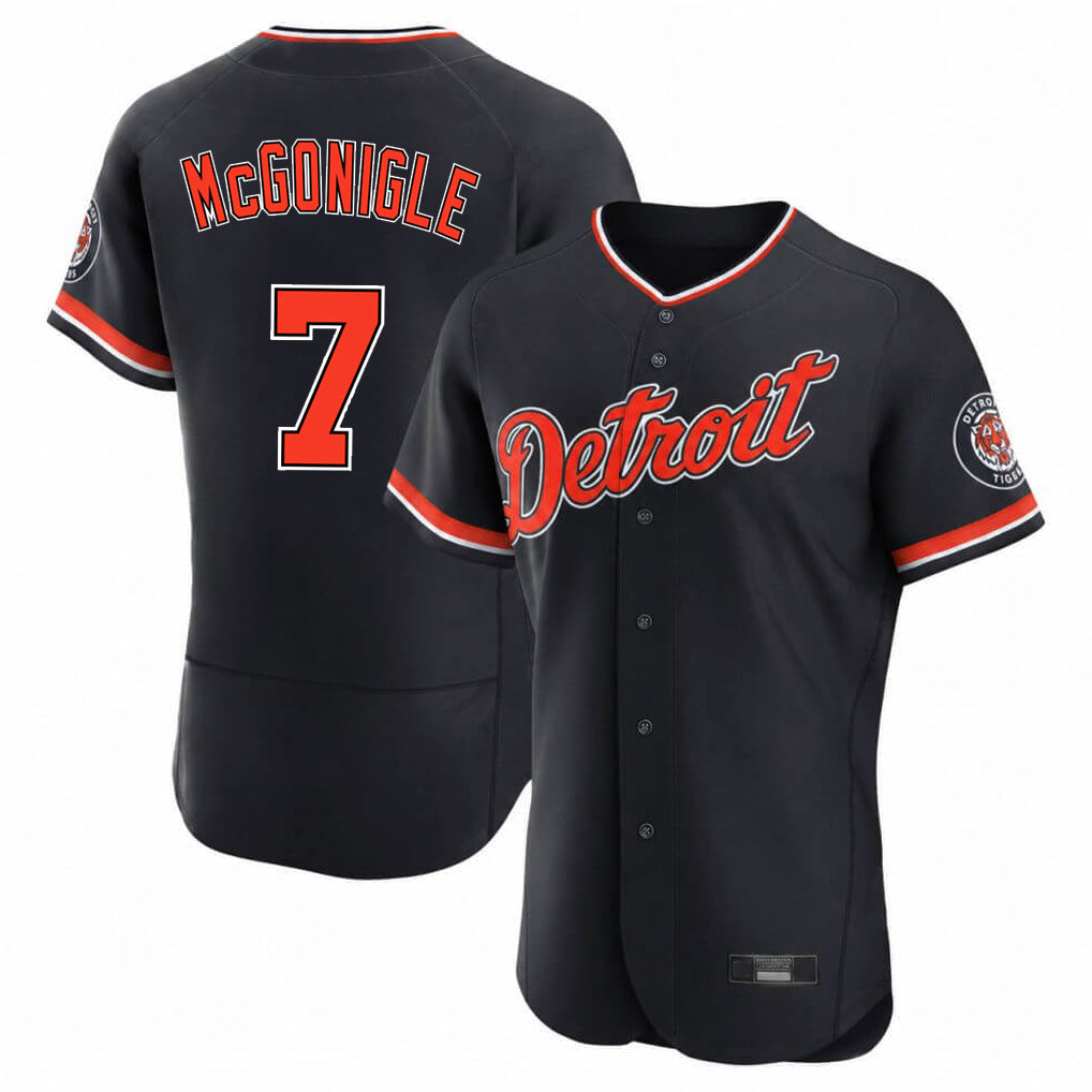 My Store D.Tigers #7 Kevin McGonigle Player Navy Limited Elite Home Game Stitched Jerseys