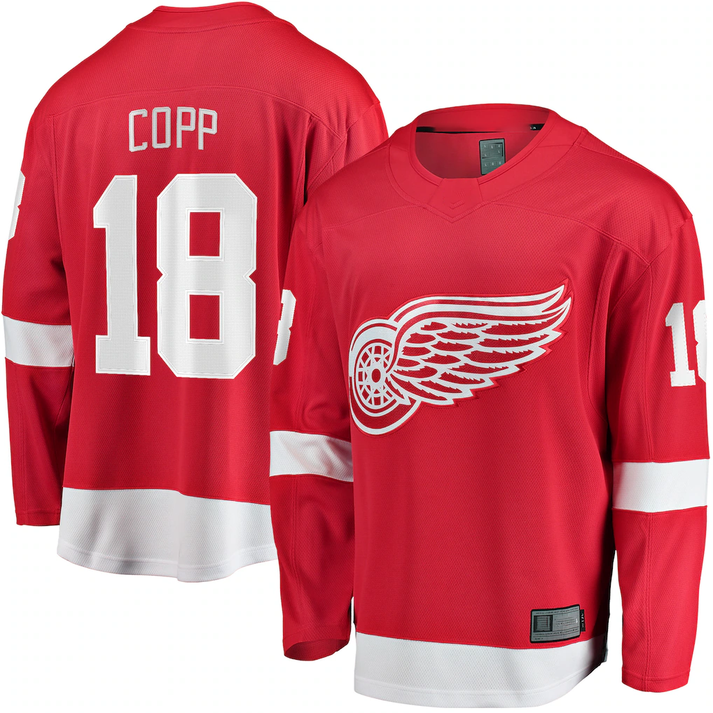 My Store DR.Wings #18 Andrew Copp Red Home Breakaway Player Jerseys