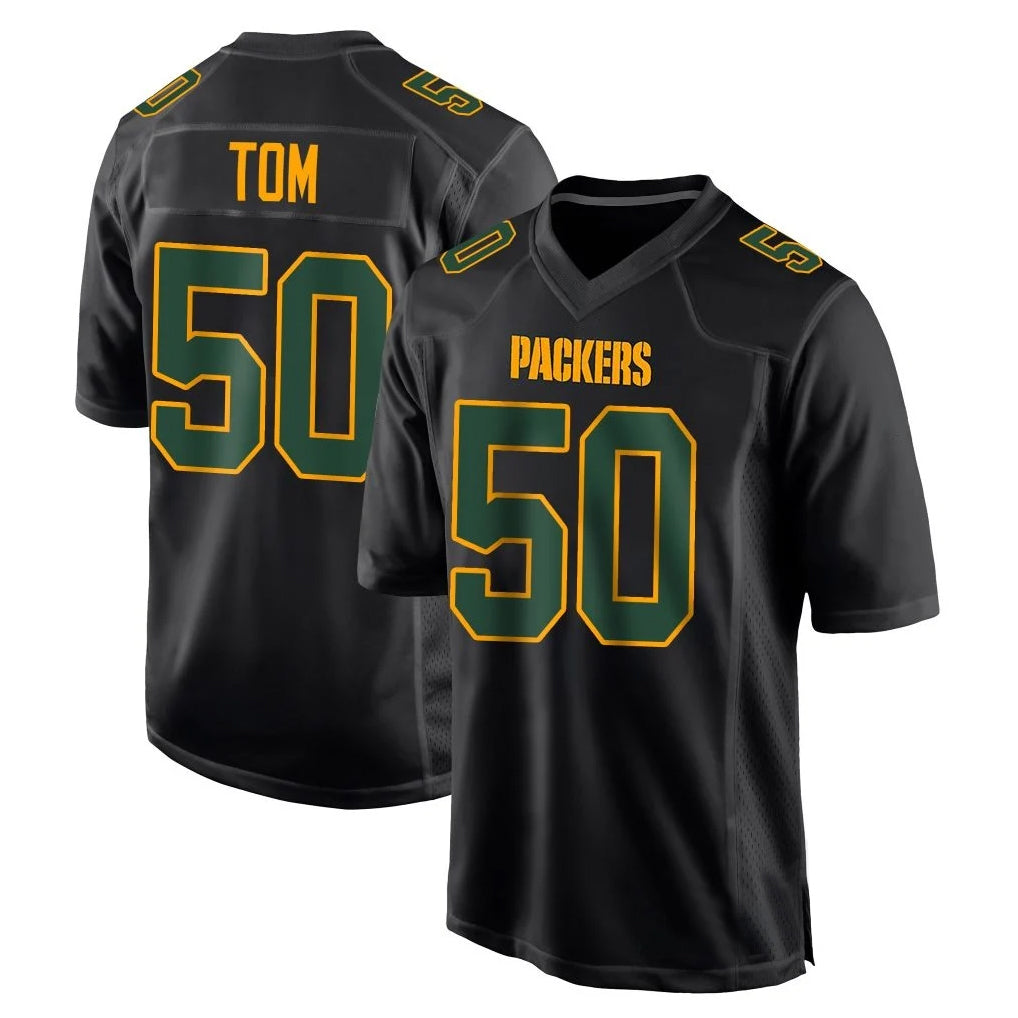 My Store GB.Packers #50 Zach Tom Player Black Fashion Home Game Stitched Jerseys