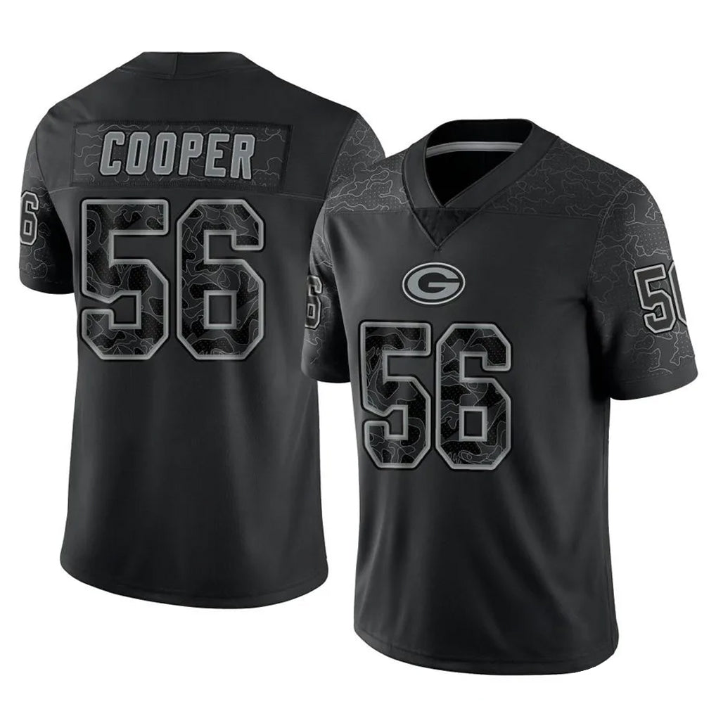 My Store GB.Packers #56 Edgerrin Cooper Player Black Reflective Limited Home Game Stitched Jerseys