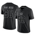 My Store GB.Packers #90 Lukas Van Ness Player Black Reflective Limited Home Game Stitched Jerseys