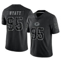 My Store GB.Packers #95 Devonte Wyatt Player Black Reflective Limited Home Game Stitched Jerseys