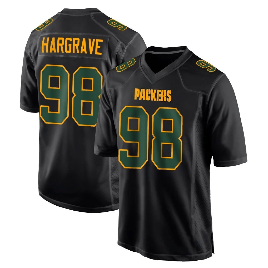 My Store GB.Packers #98 Javon Hargrave Player Black Fashion Home Game Stitched Jerseys