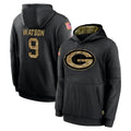 My Store GB.Packers #9 Christian Watson Player Black Salute to Service Hoodies Limited Game Stitched Jerseys