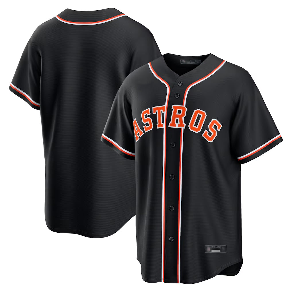 My Store H.Astros Black Fashion Out Home Game Blank Player Stitched Jerseys