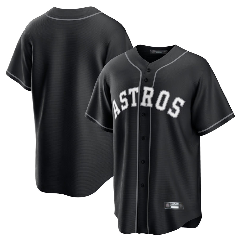 My Store H.Astros Black Home Game Blank Player Stitched Jerseys