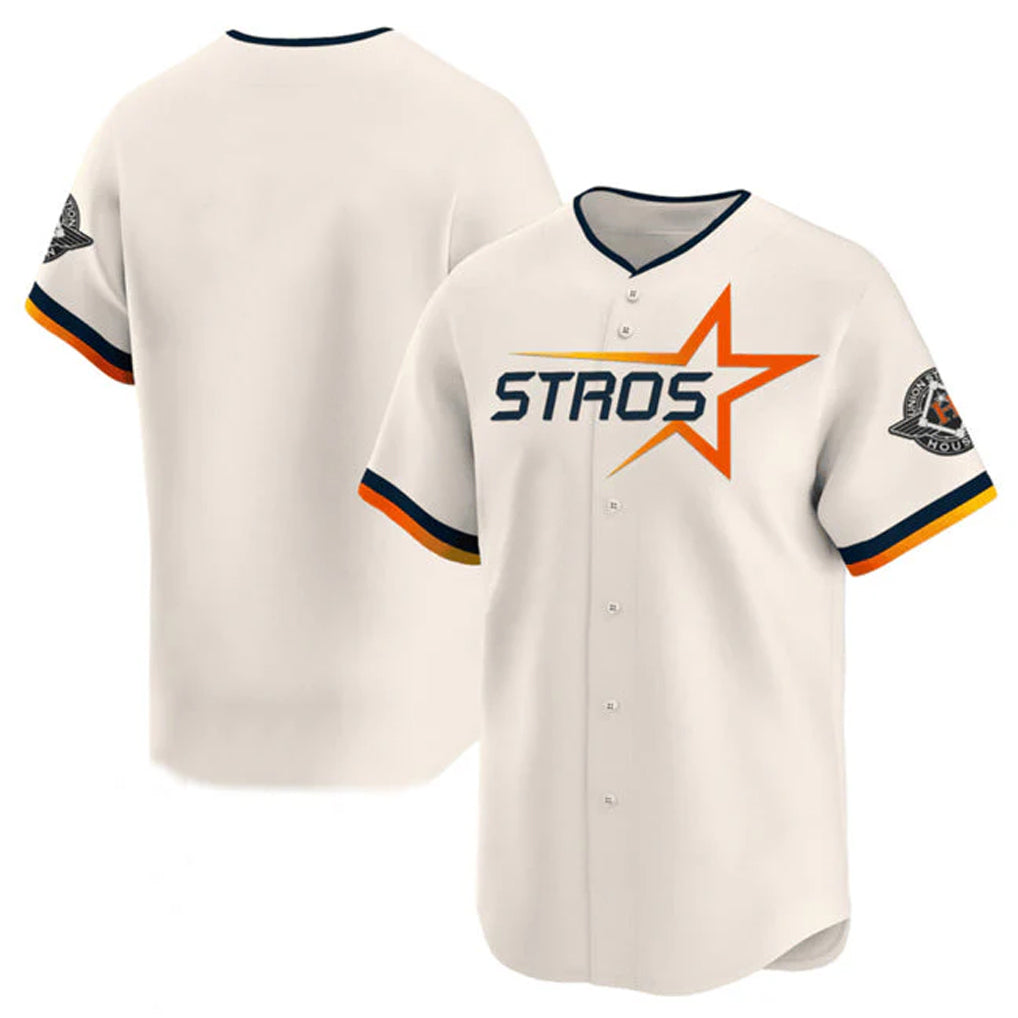 My Store H.Astros Cream Limited Home Blank Player Stitched Jerseys