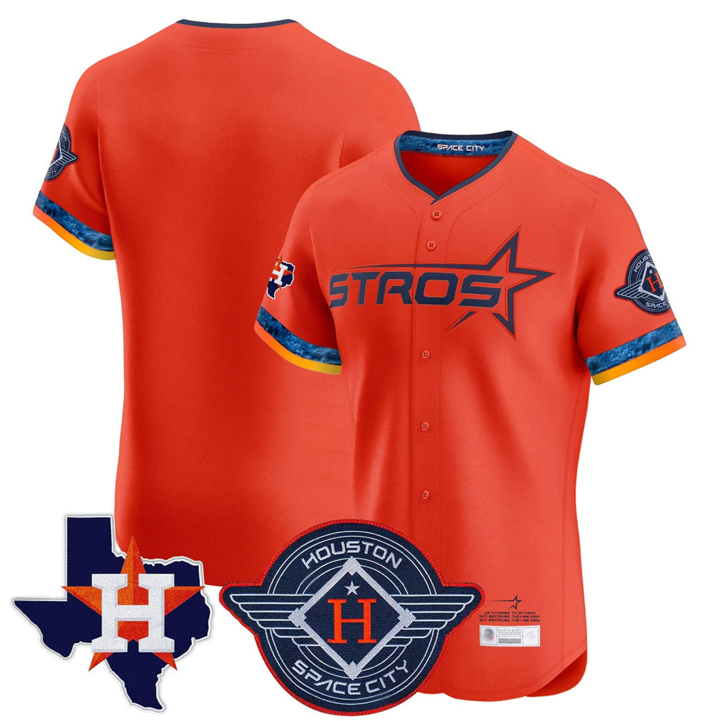 My Store H.Astros Orange City Connect Texas Patch Vapor Premier Blank Player Limited Elite Home Stitched Jerseys