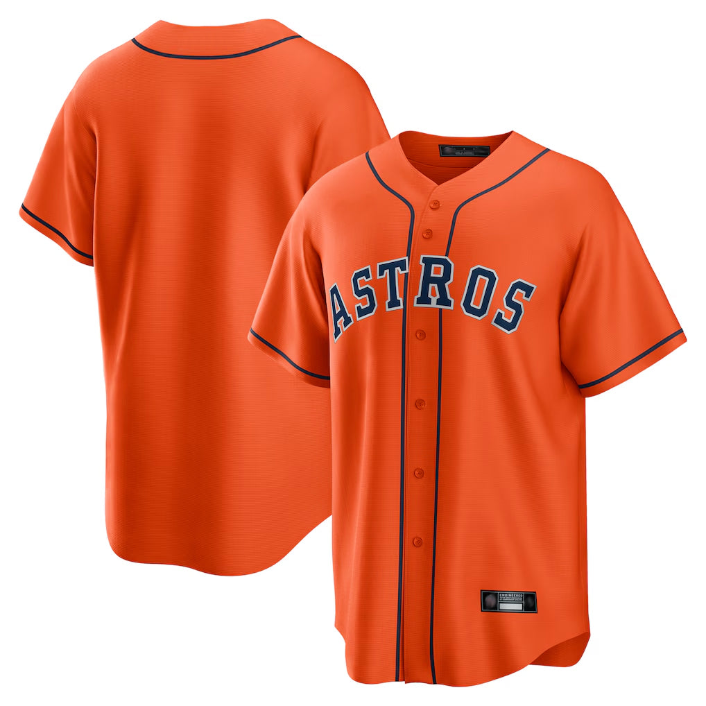 My Store H.Astros Orange Home Game Blank Player Stitched Jerseys