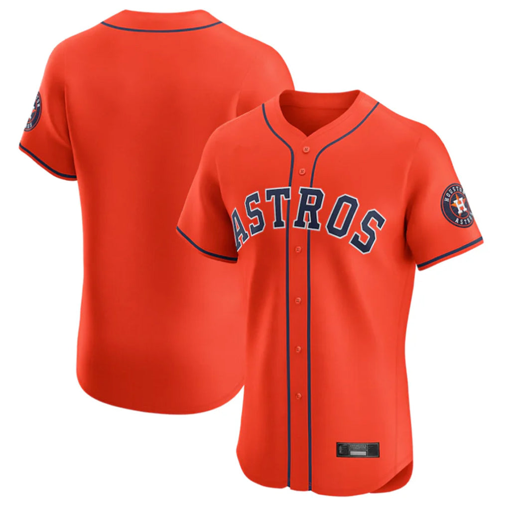 My Store H.Astros Orange Home Limited Elite Blank Player Stitched Jerseys