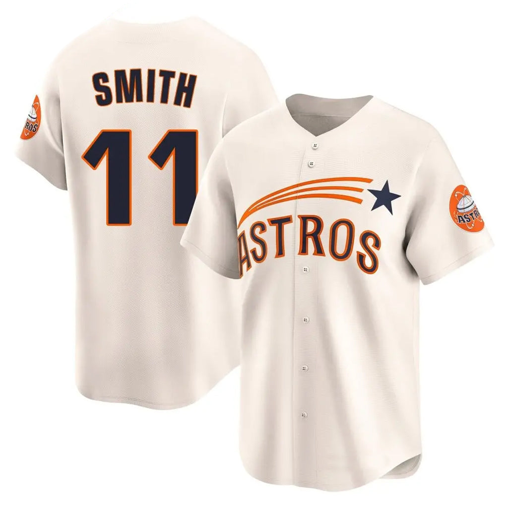 My Store H.Astros #11 Cam Smith Player Cream Throwback Cooperstown Collection Limited Stitched Jerseys