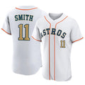 My Store H.Astros #11 Cam Smith Player Gold Collection Limited Elite Home Stitched Jerseys