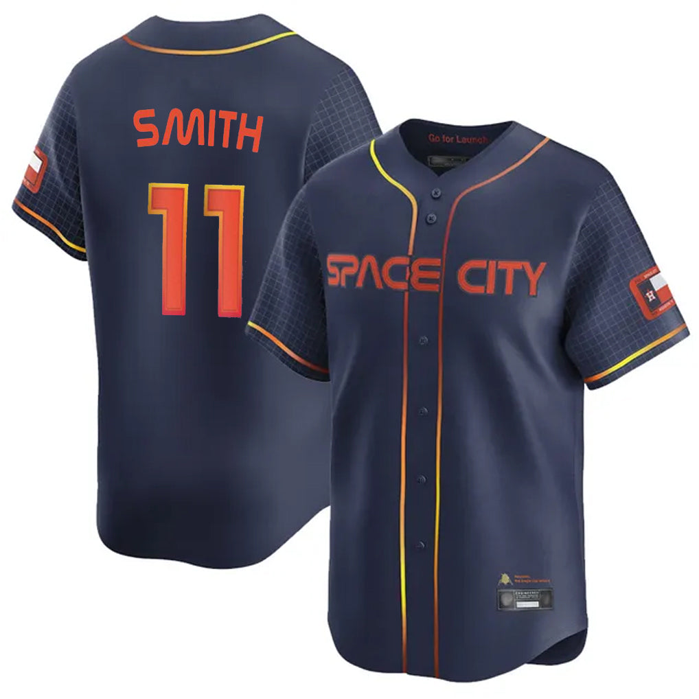 My Store H.Astros #11 Cam Smith Player Navy City Connect Home Limited Stitched Jerseys