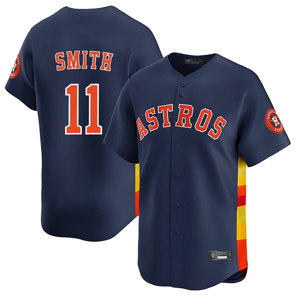 My Store H.Astros #11 Cam Smith Player Navy Home Limited Stitched Jerseys
