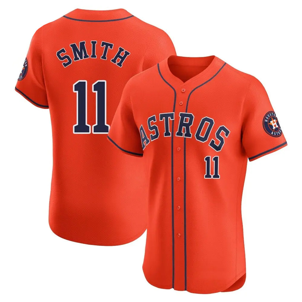 My Store H.Astros #11 Cam Smith Player Orange Home Limited Elite Stitched Jerseys