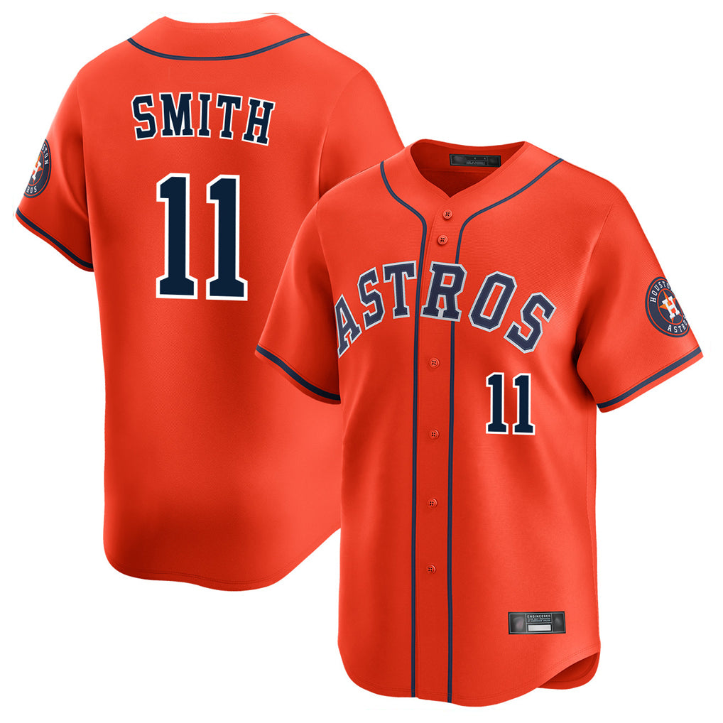 My Store H.Astros #11 Cam Smith Player Orange Home Limited Stitched Jerseys