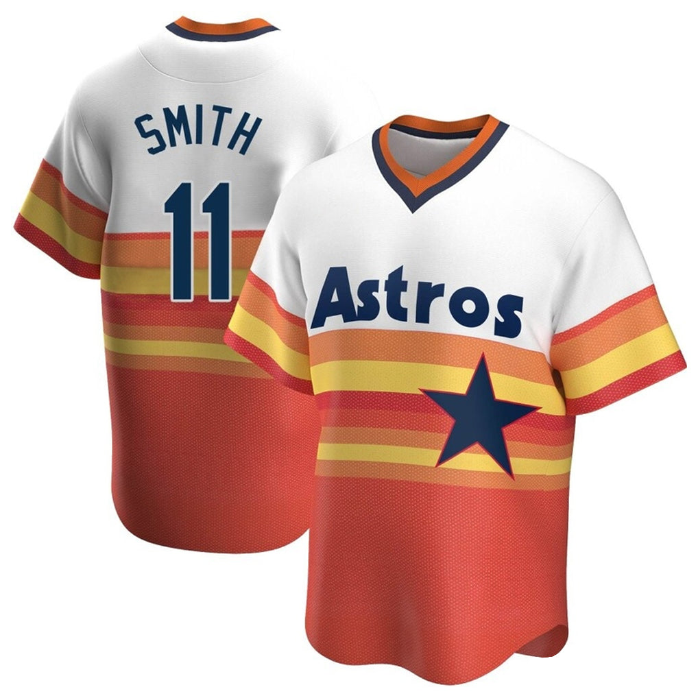 My Store H.Astros #11 Cam Smith Player Rainbow Cooperstown Collection T-shirt Stitched Jerseys