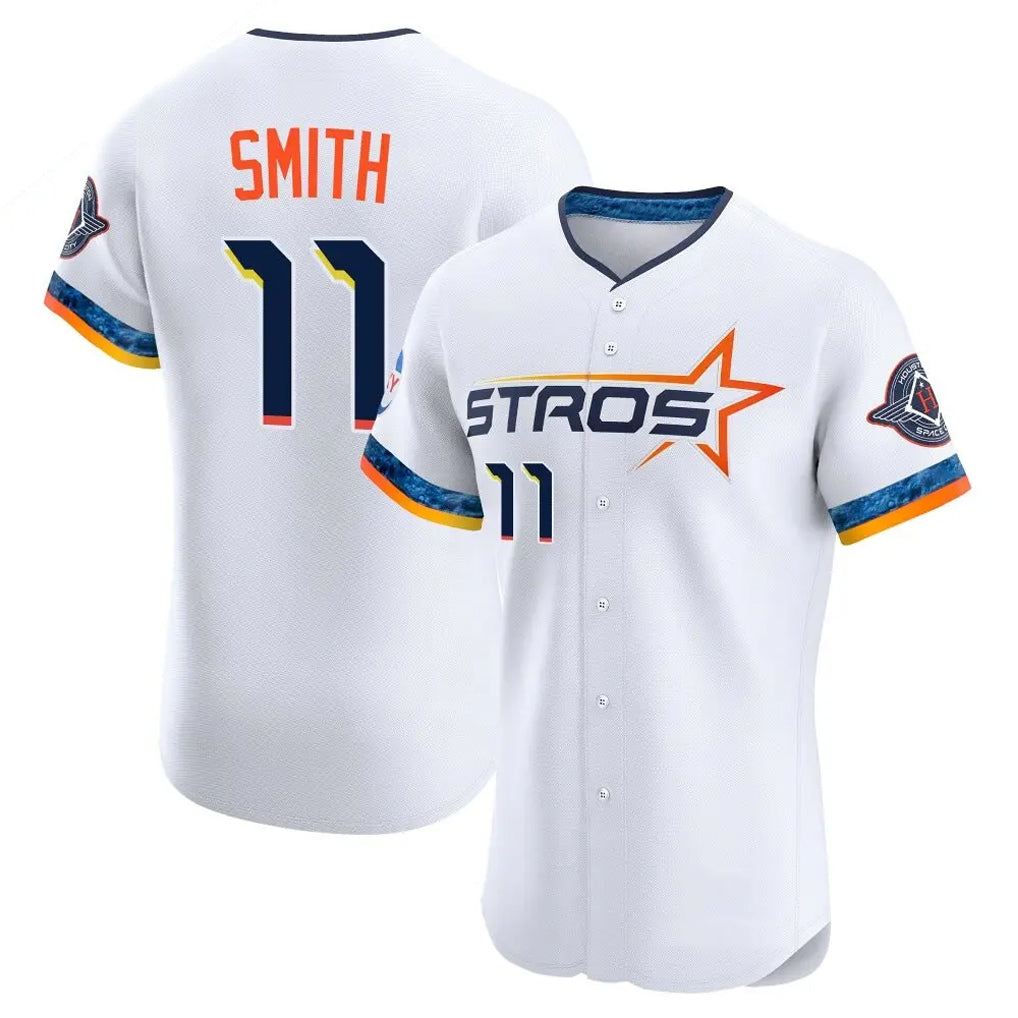 My Store H.Astros #11 Cam Smith Player White City Connect Limited Elite Home Stitched Jerseys