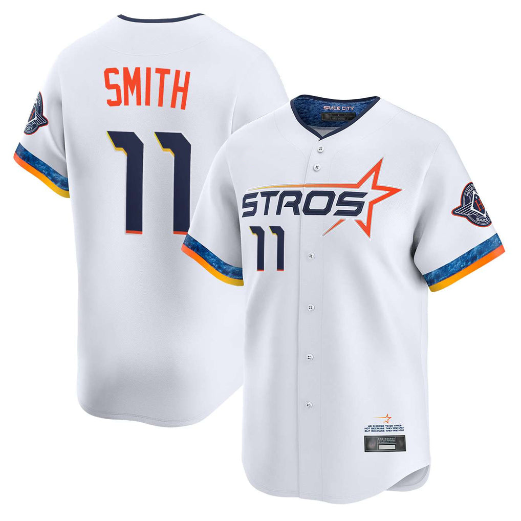 My Store H.Astros #11 Cam Smith Player White City Connect Limited Home Stitched Jerseys