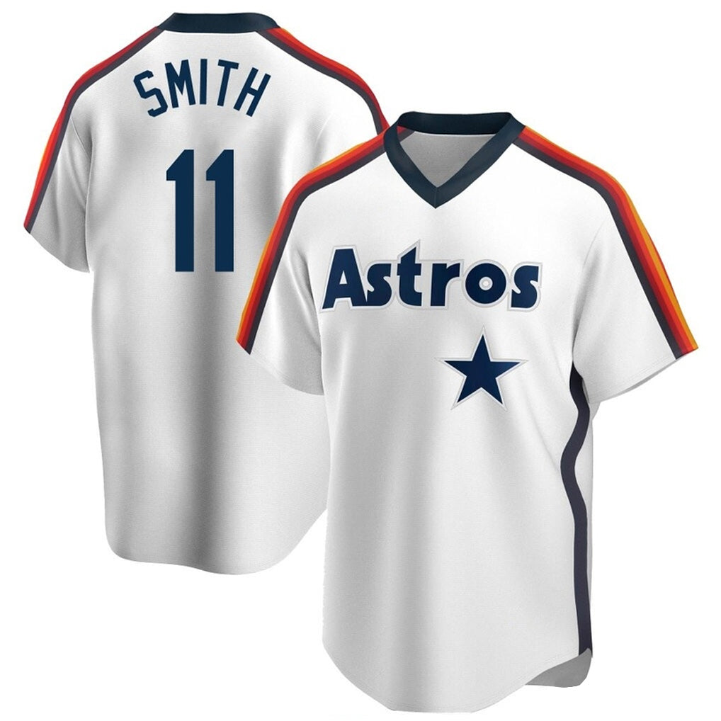 My Store H.Astros #11 Cam Smith Player White Cooperstown Collection T-shirt Stitched Jerseys