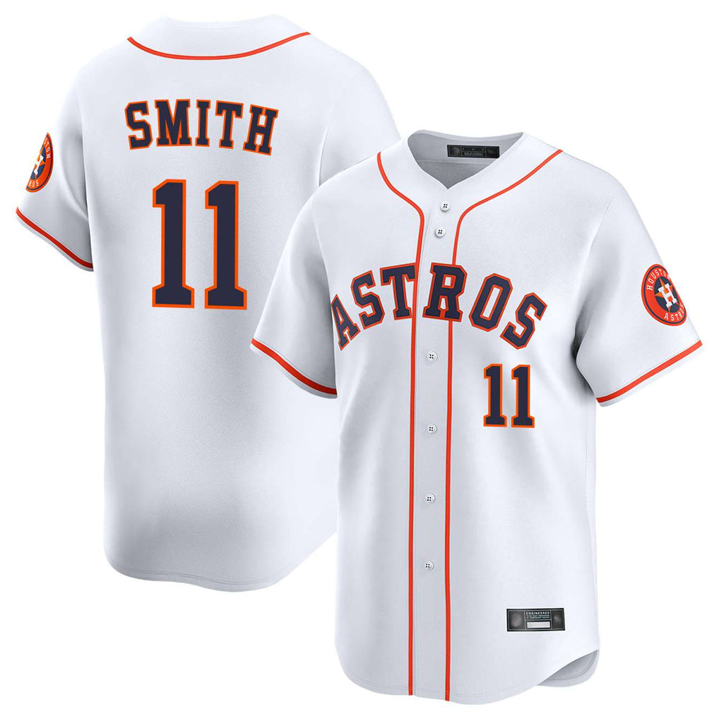 My Store H.Astros #11 Cam Smith Player White Home Limited Stitched Jerseys