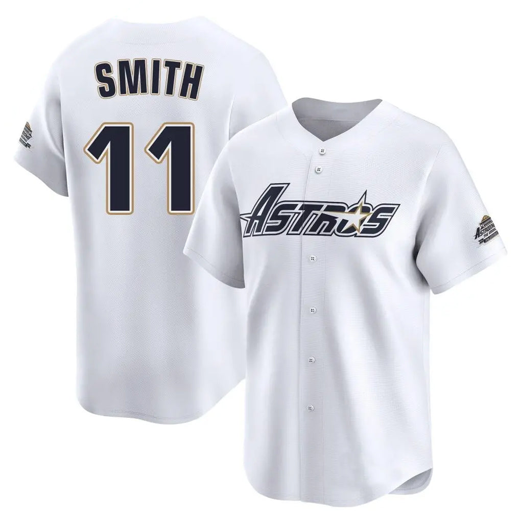 My Store H.Astros #11 Cam Smith Player White Throwback Cooperstown Collection Limited Stitched Jerseys
