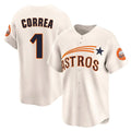 My Store H.Astros #1 Carlos Correa Player Cream Throwback Cooperstown Collection Limited Stitched Jerseys