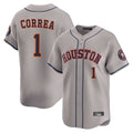 My Store H.Astros #1 Carlos Correa Player Gray Home Limited Stitched Jerseys