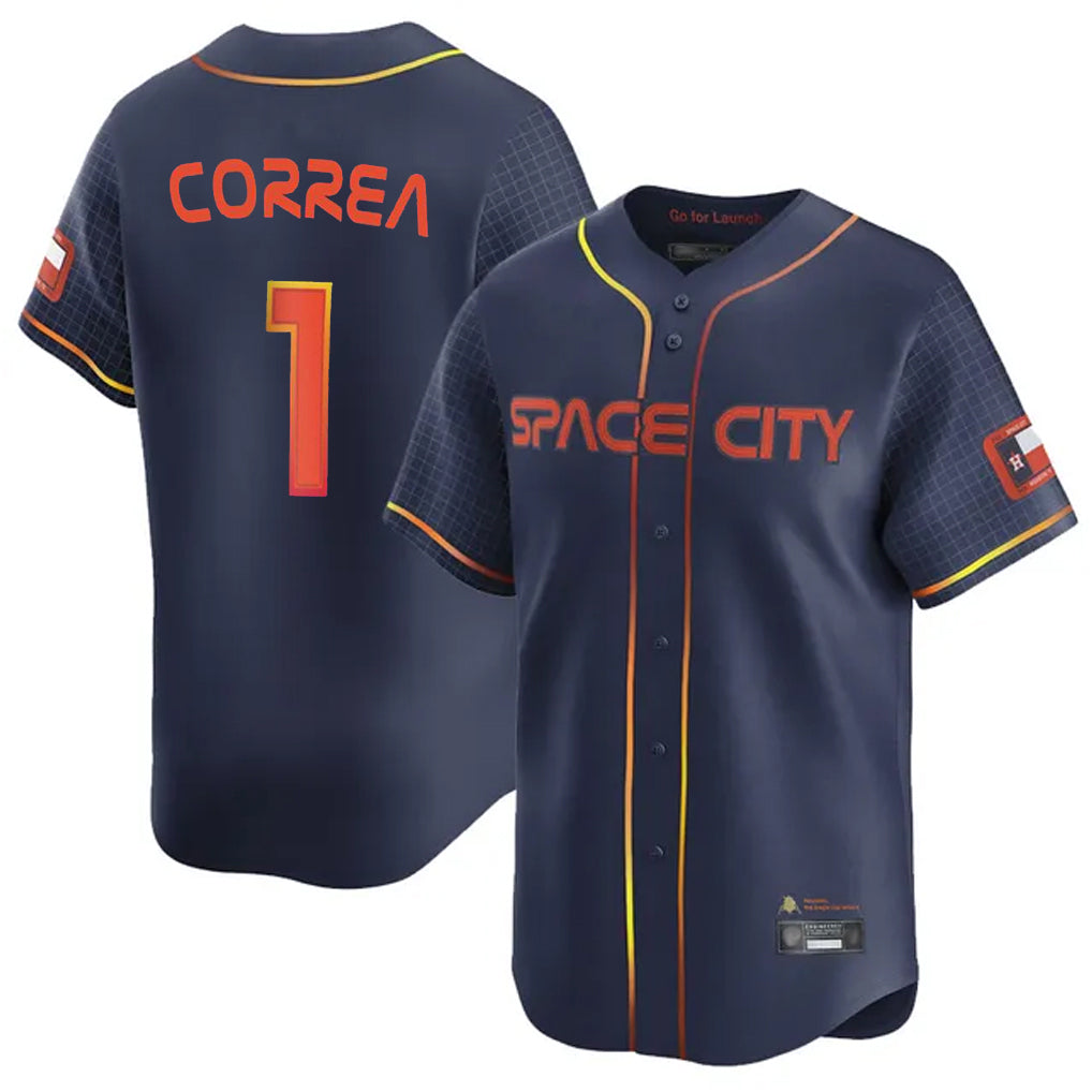 My Store H.Astros #1 Carlos Correa Player Navy City Connect Home Limited Stitched Jerseys