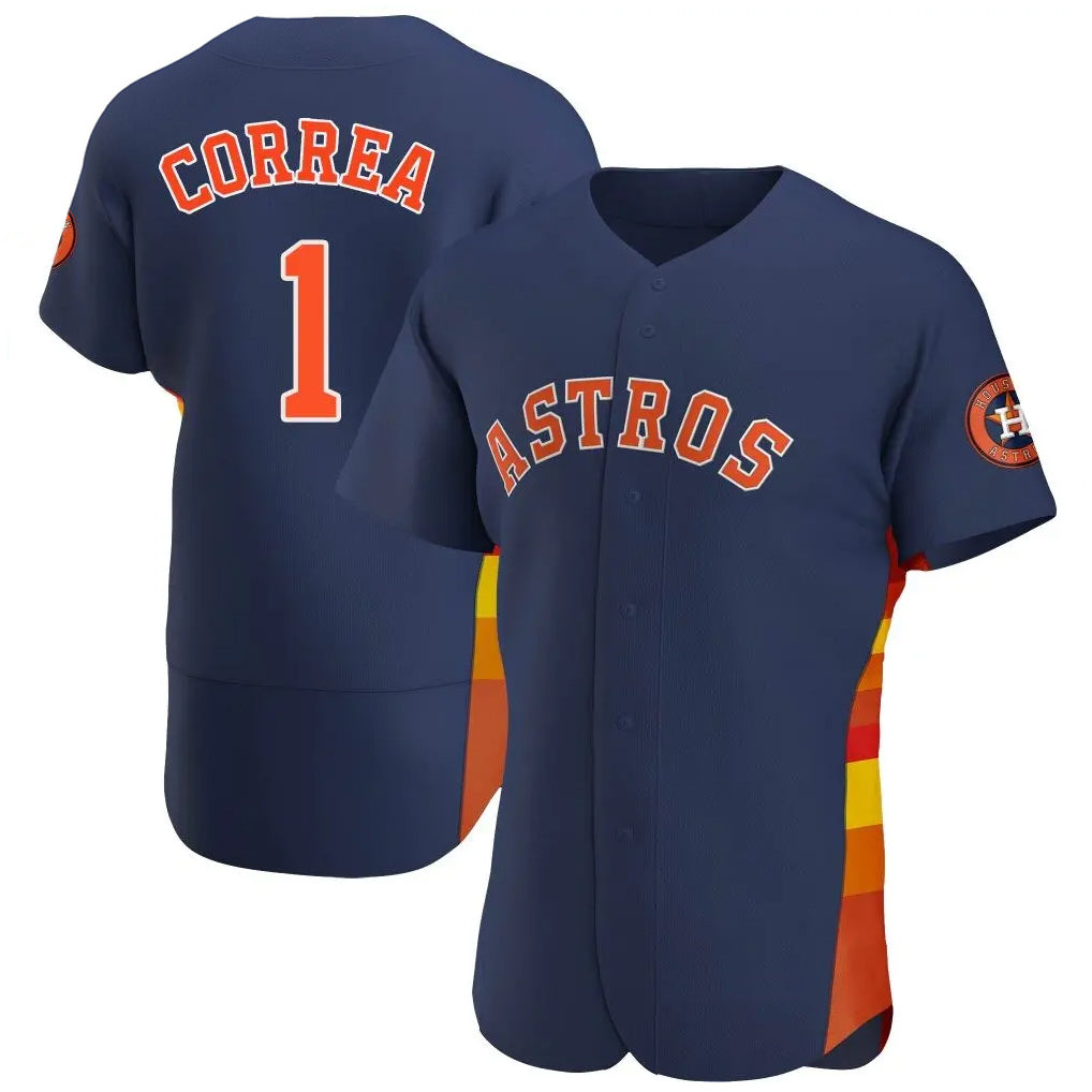 My Store H.Astros #1 Carlos Correa Player Navy Home Limited Elite Stitched Jerseys