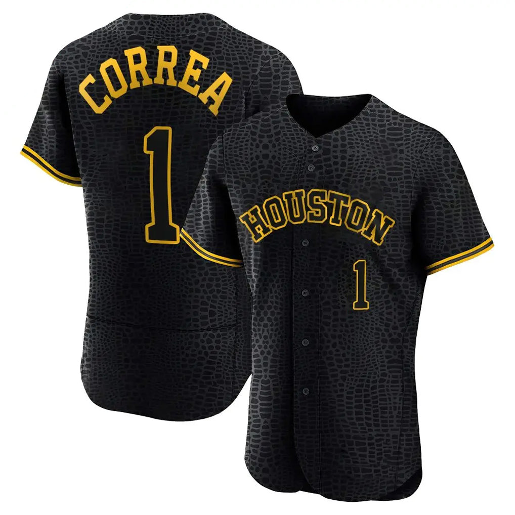 My Store H.Astros #1 Carlos Correa Player Snake Skin City Limited Elite Home Stitched Jerseys