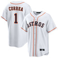 My Store H.Astros #1 Carlos Correa Player White Home Game Stitched Jerseys