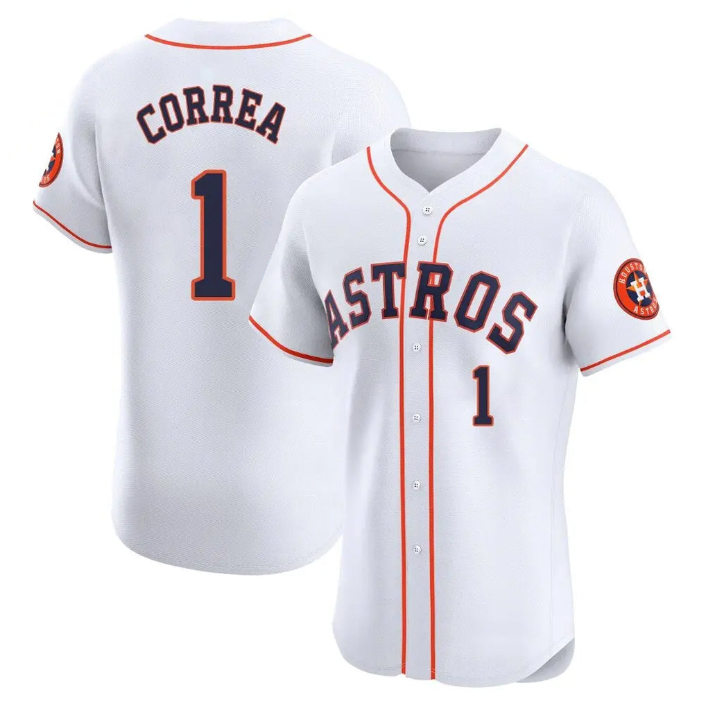 My Store H.Astros #1 Carlos Correa Player White Limited Elite Home Stitched Jerseys
