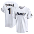 My Store H.Astros #1 Carlos Correa Player White Throwback Cooperstown Collection Limited Stitched Jerseys