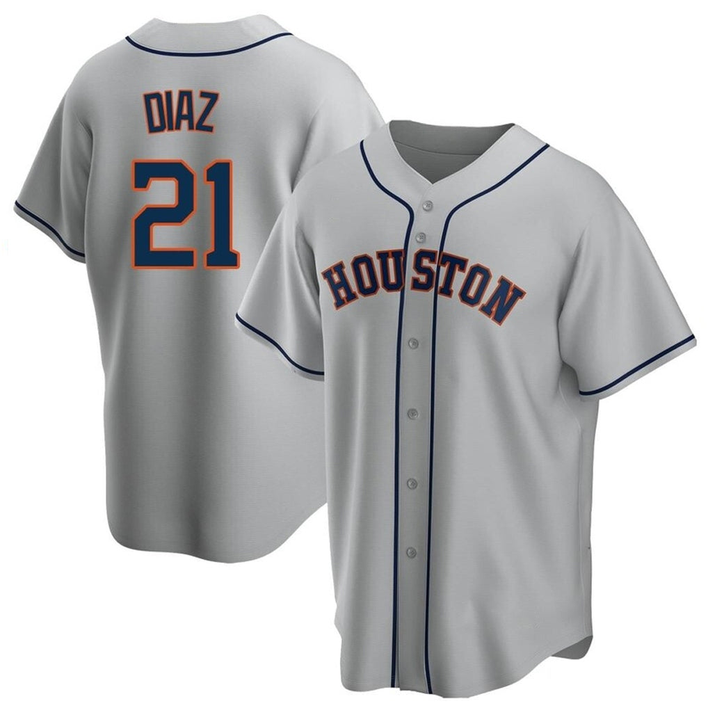 My Store H.Astros #21 Yainer Diaz Player Gray Home Game Stitched Jerseys
