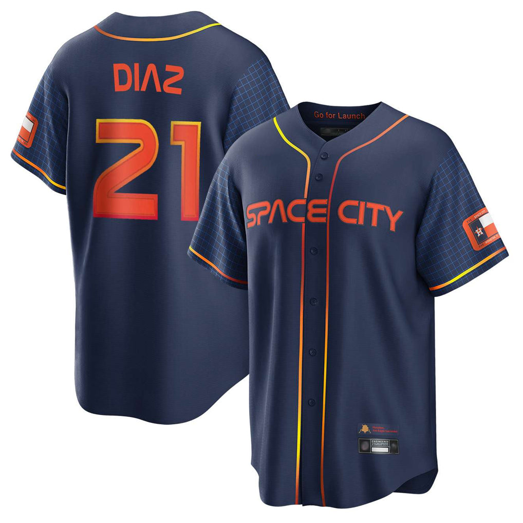 My Store H.Astros #21 Yainer Diaz Player Navy City Connect Home Game Stitched Jerseys