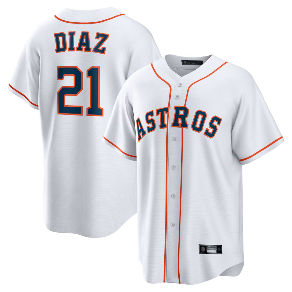 My Store H.Astros #21 Yainer Diaz Player White Home Game Stitched Jerseys